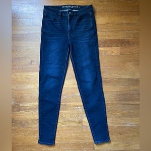 American Eagle Super Stretch Dark Wash Skinny Jeans size 6 Long